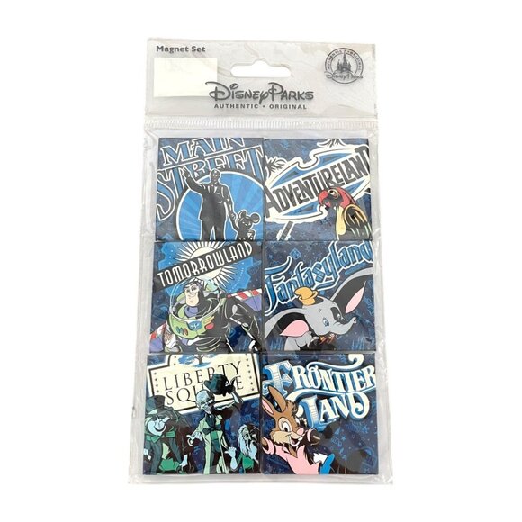 Walt Disney World Magic Kingdom Fantasyland Frontierland Tomorrowland Magnet Set - Picture 1 of 8